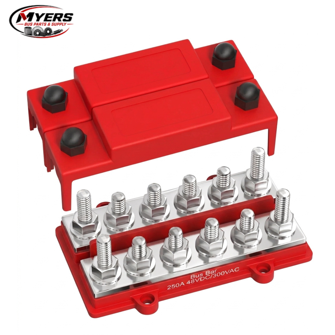 Myers Bus Parts 250A dual bus bar power distribution block