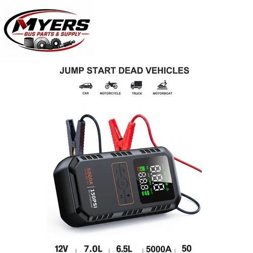 Myers Bus Parts 5000A car jump starter with air compressor