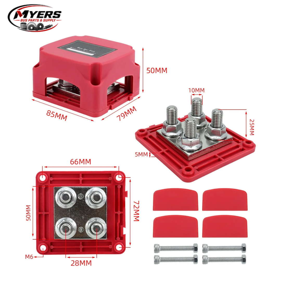 Myers Bus Parts 400A heavy duty bus bar power distribution block
