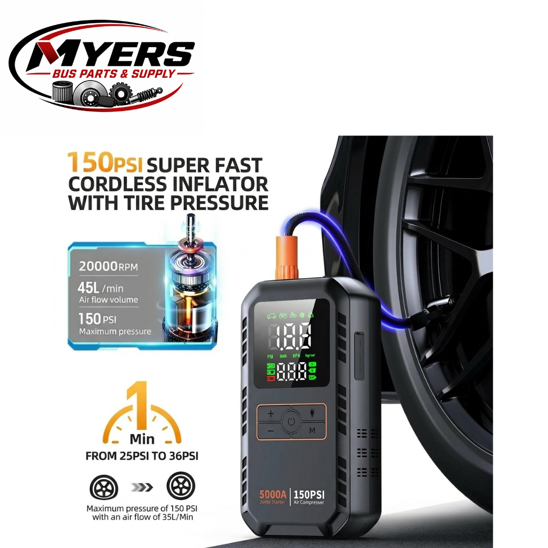 Myers Bus Parts portable battery booster and tire inflator