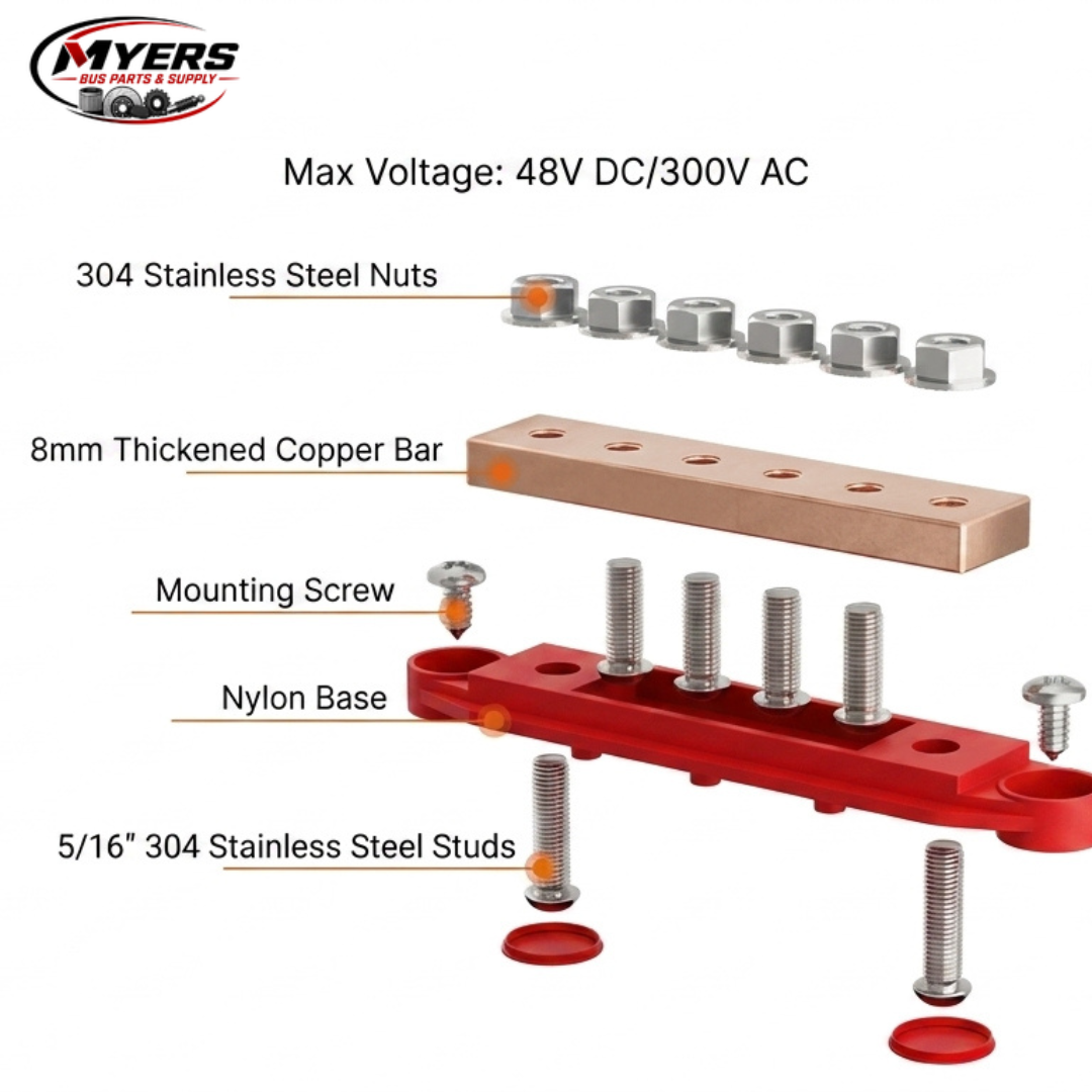 Myers Bus Parts 400A bus bar power distribution block