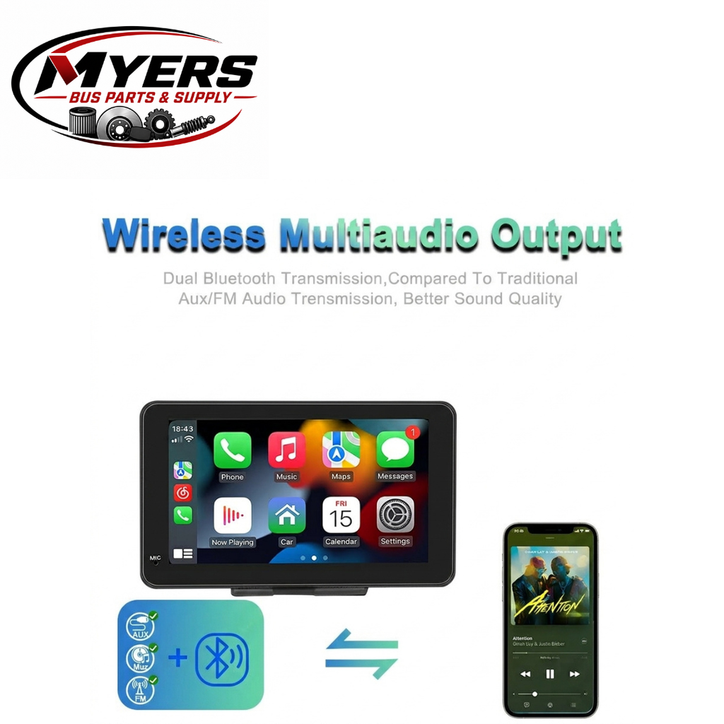 Myers Bus Parts car multimedia screen with GPS navigation