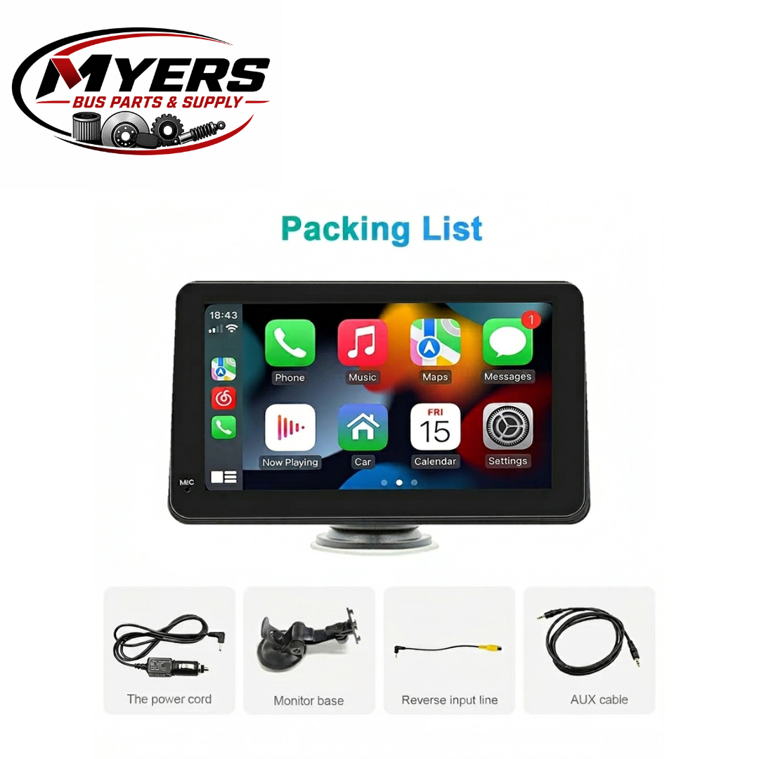 Myers Bus Parts CarPlay Android Auto dashboard screen